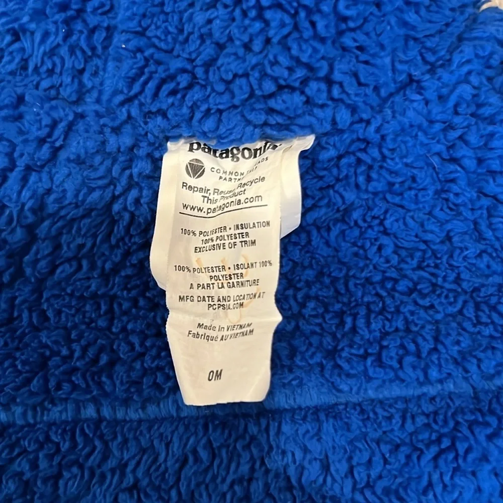 Patagonia Baby Reversible Hooded Jacket with Blue Lining